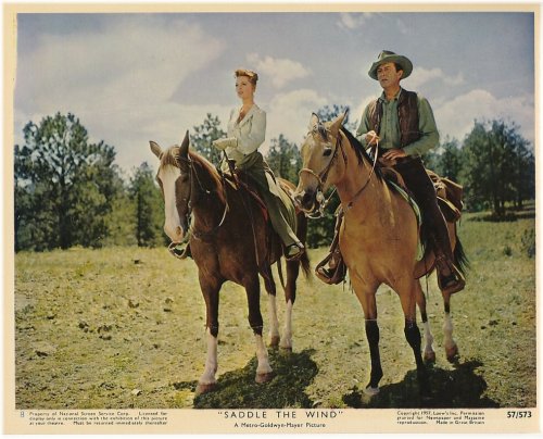 Vintage 1957 Set 11 SADDLE THE WIND MGM Color Photos