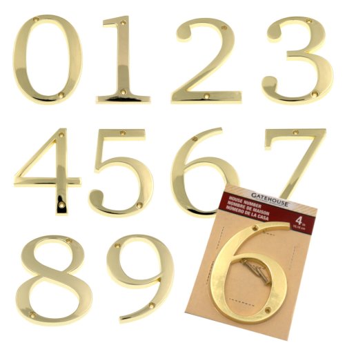 Brass Flush-Mount House Numbers