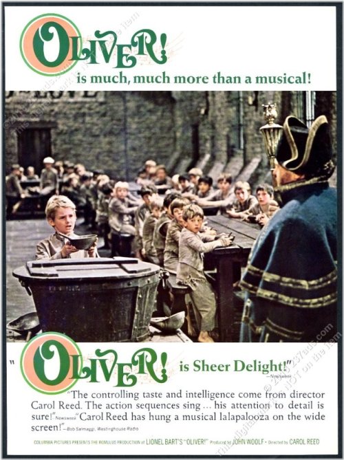 Oliver! Color Photo Vintage Trade Print Ad