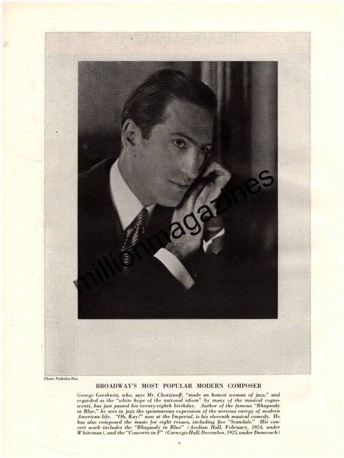 Gershwin & Larrimore Vintage Theatre Print