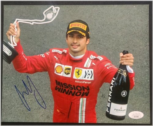 Ferrari F1 Driver Autographed 8x10 Photo by Carlos Sainz