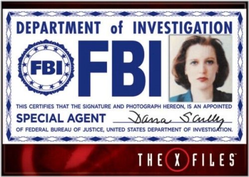 Scully's FBI Badge Magnet from X-Files TV Series