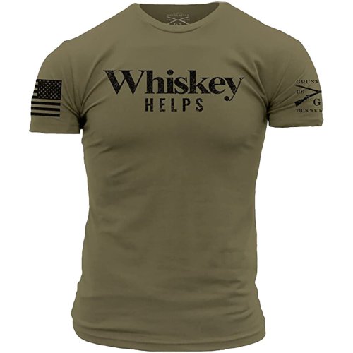 Military Green Whiskey Helps T-Shirt