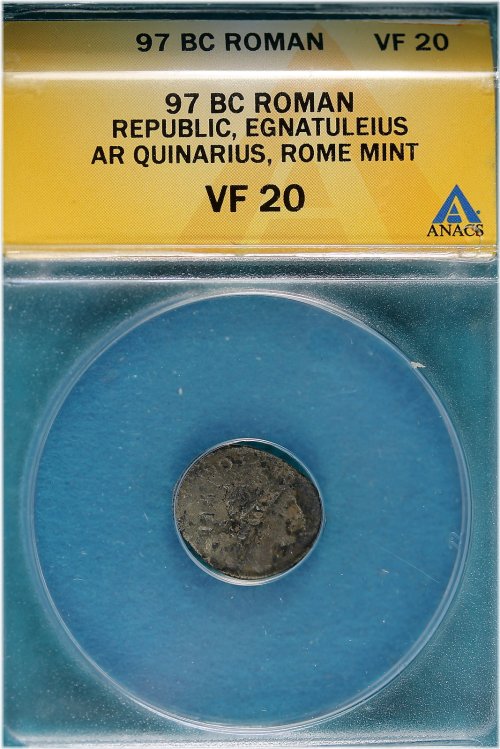 Egnatuleius Rome Mint 97BC VF20 Roman Republic Coin