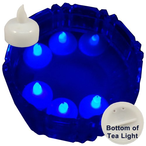 Blue Bloom Floating Tea Light Candle