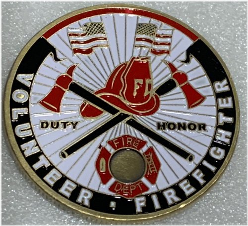 Respectful Tribute Coin for Volunteer Firefighters