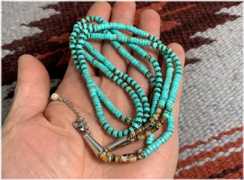 Turquoise Heishi Multi-Strand Necklace