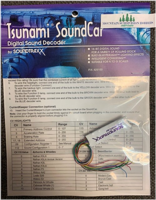 Tsunami Sound Decoder for Model Railroads