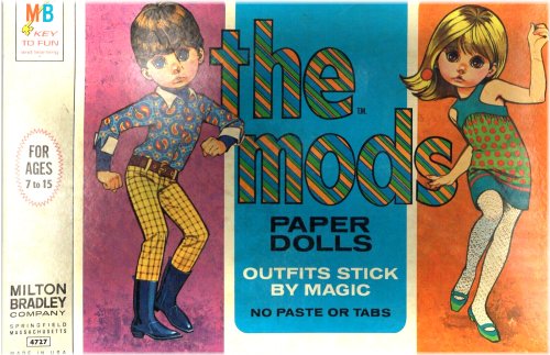 Retro Chic Paper Doll Set: Groovy 1960s Mod Style with Laser-Sharp Reproduction and Original Size