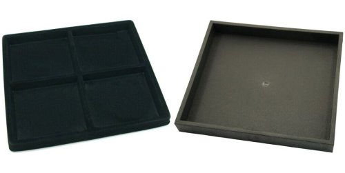 Square Stackable Jewelry Tray with 4-slot Display