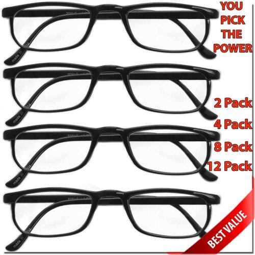 ClearView Classic Reading Lenses - Available in Packs of 2, 4, 8, and 12 - Unisex Style