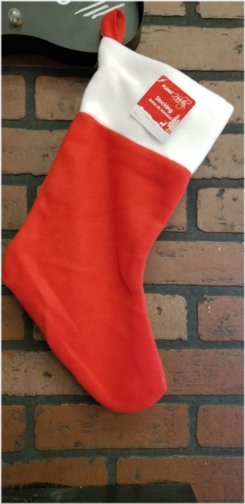 Crimson Trim Holiday Stocking