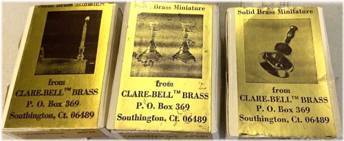 Miniature Brass Candlestick Trio