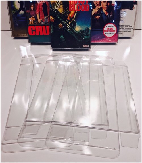 CrystalShield VHS Tape Protectors - Clear Cases for Standard Tapes