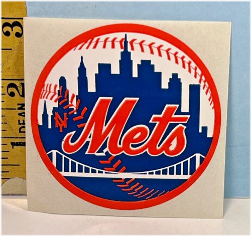 Retro New York Mets Baseball Sticker