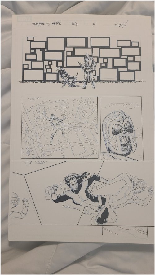 Deadpool vs. Magneto Original Artwork Page