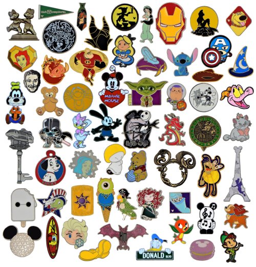 Magical Mashup: 40 Assorted Authentic Disney Pins for Trading and Collecting