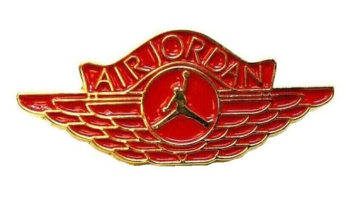 Red and Gold Jumpman Wing Pin