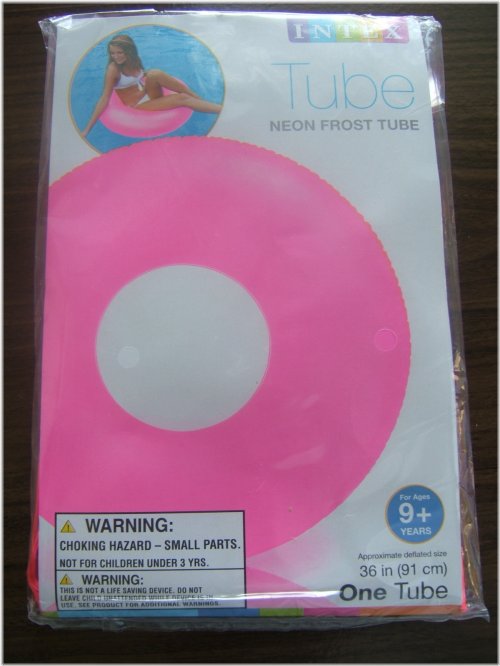 Neon Frost Pink Inflatable Pool Tube Ring