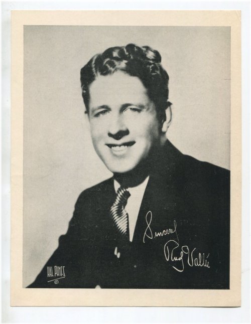 Rudy Valee 1930 Concert Poster