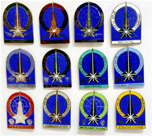 Starfleet Insignia Pin Collection - 12 Unique Designs to Choose From