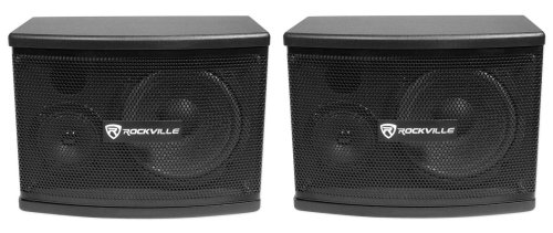 Rockville KPS65 Dual 2-Way Karaoke Speakers with Wall Mount Brackets and MDF Build