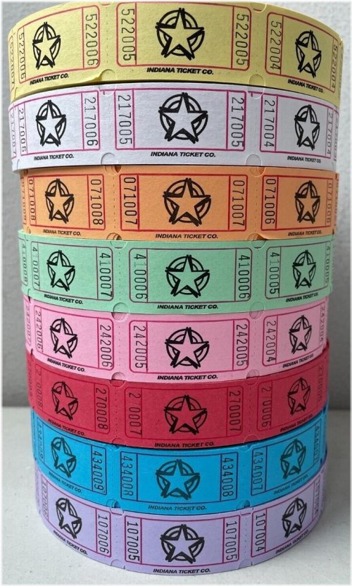 Galactic Raffle Tickets - Roll of 1000 Single Stubs for Festivals and Events