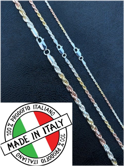 Tri-Color Rope Chain Necklace