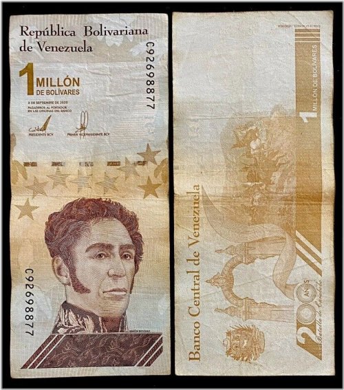 Venezuelan 1 Million Bolivar Soberano, 2020, P-114