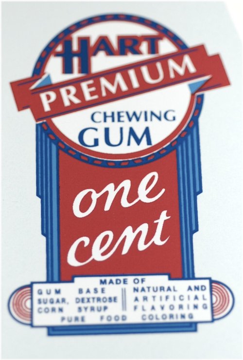 Centwise Decal for Chewing Gum Dispensers