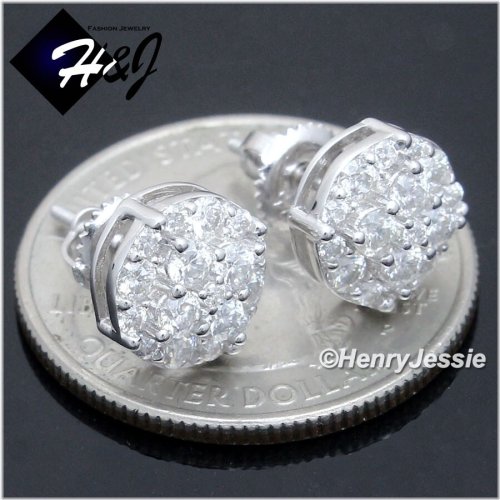 Silver Spark Round Stud Earring