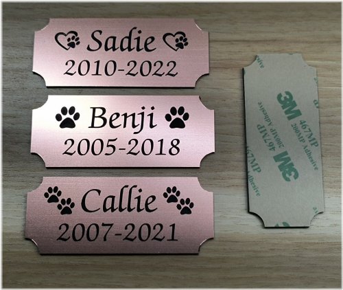 Rose Gold Remembrance Plate for Beloved Pets