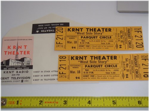 Vintage Musical Ticket Set - West Side Story 1967