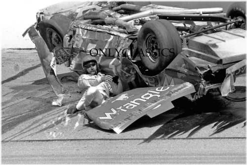 Vintage Dale Earnhardt Racing Moment Photograph