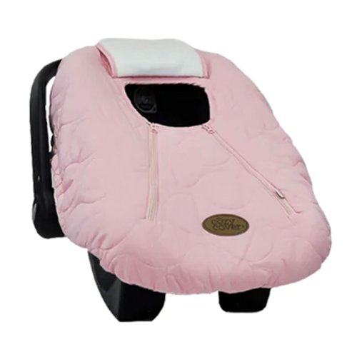 SnugRide Quilted Infant Car Seat Cover with Dual Zippers and Elastic Edge, Blush