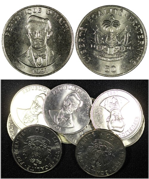 Charlemagne Peralte 50 Centimes Coin