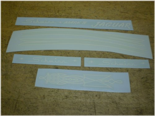 Vintage Jaguar White Decal Set