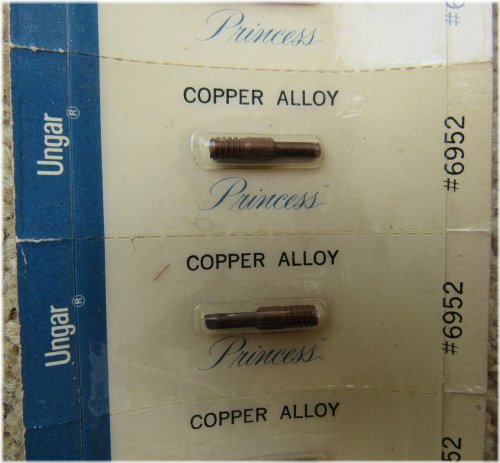 Copper Alloy Princess Thread with Slanted Soldier Tips - Brand New Pack