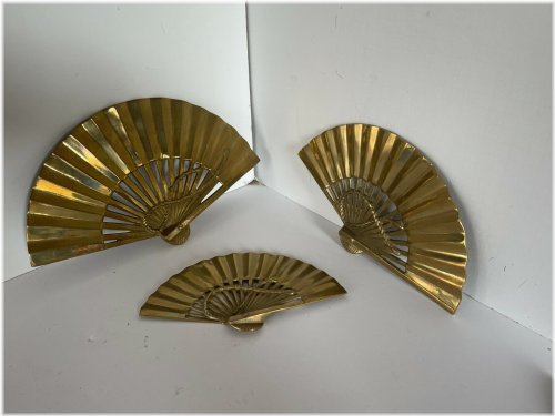 Brass Hand Fans Set of 3