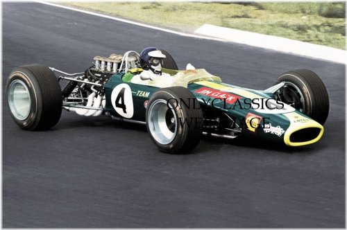 Lotus Racer Grand Prix 12x18 Photo Poster - Jim Clark 1968