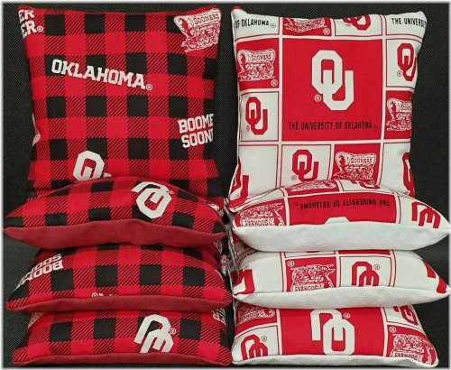Crimson and Cream Cornhole Bean Bag Set
