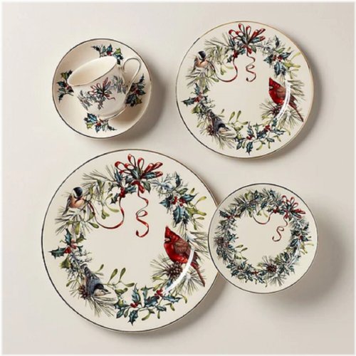 Festive Winter Greetings Dinner Set
