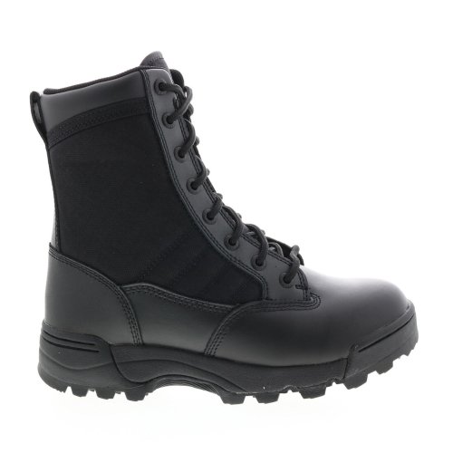 Classic Black Leather Tactical Boots