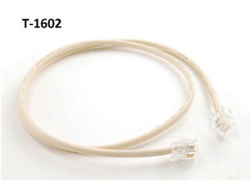 Round Telephone Cable - 2ft RJ11/RJ12, CablesOnline T-1602