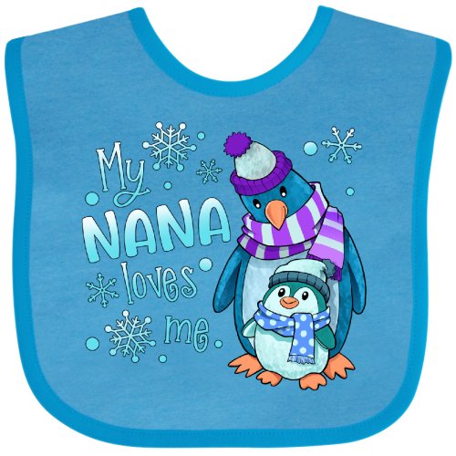 Winter Penguin Love Bib & Burp Cloth Set