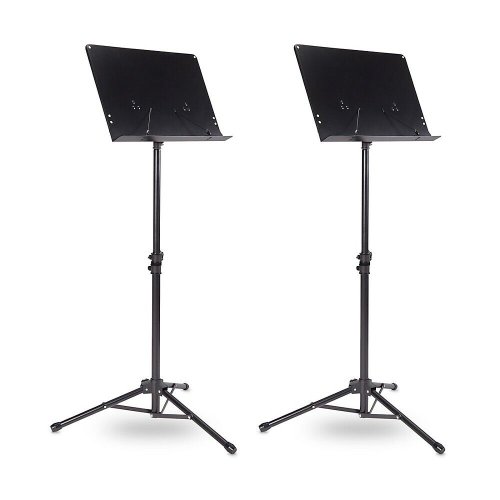 Harmony Stands - Set of 2 Tripod Orchestral Music Stands in Black