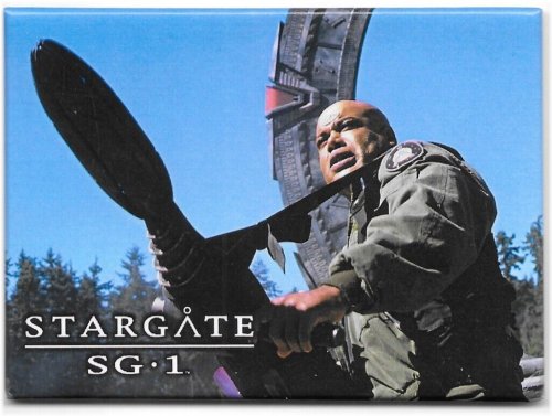 Teal'c's Mighty Weapon Magnet - A Must-Have for Stargate SG-1 Fans!