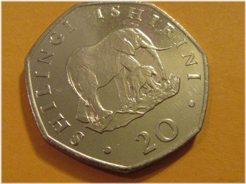 Tanzanian Elephant Shilling Coin
