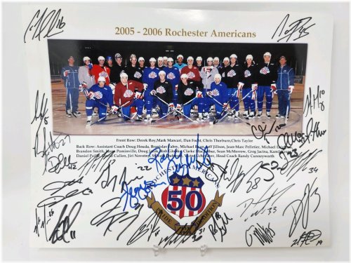 2005-06 Rochester Americans Team Autographed Photo with COA