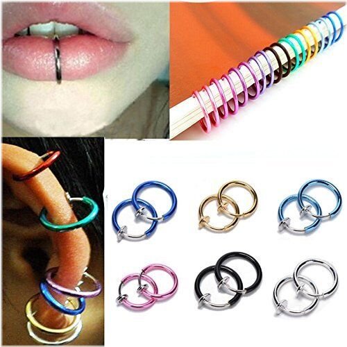 SpringClip Non-Piercing Faux Nose Hoop